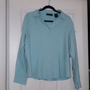 Lemon Grass NWOT Icy Blue Button Down XL